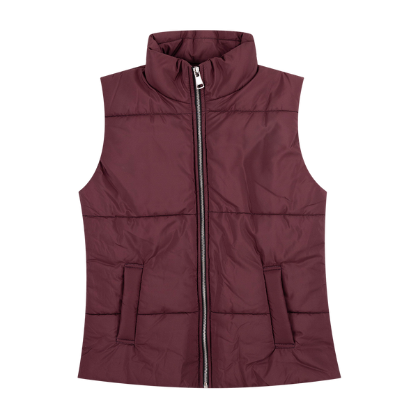 Collegiate Outfitters Maroon Winter Puffer Long Vest