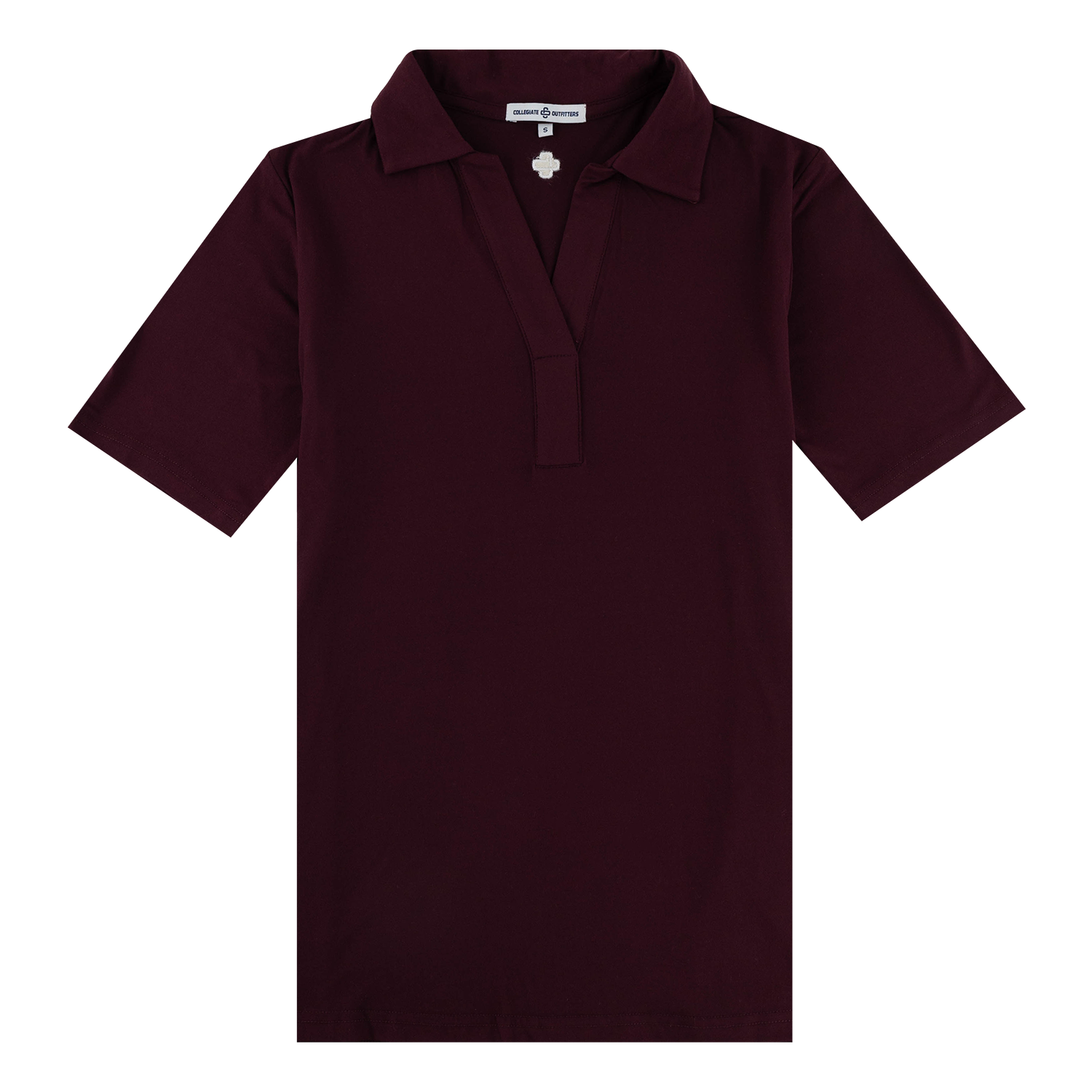 Maroon V neck polo