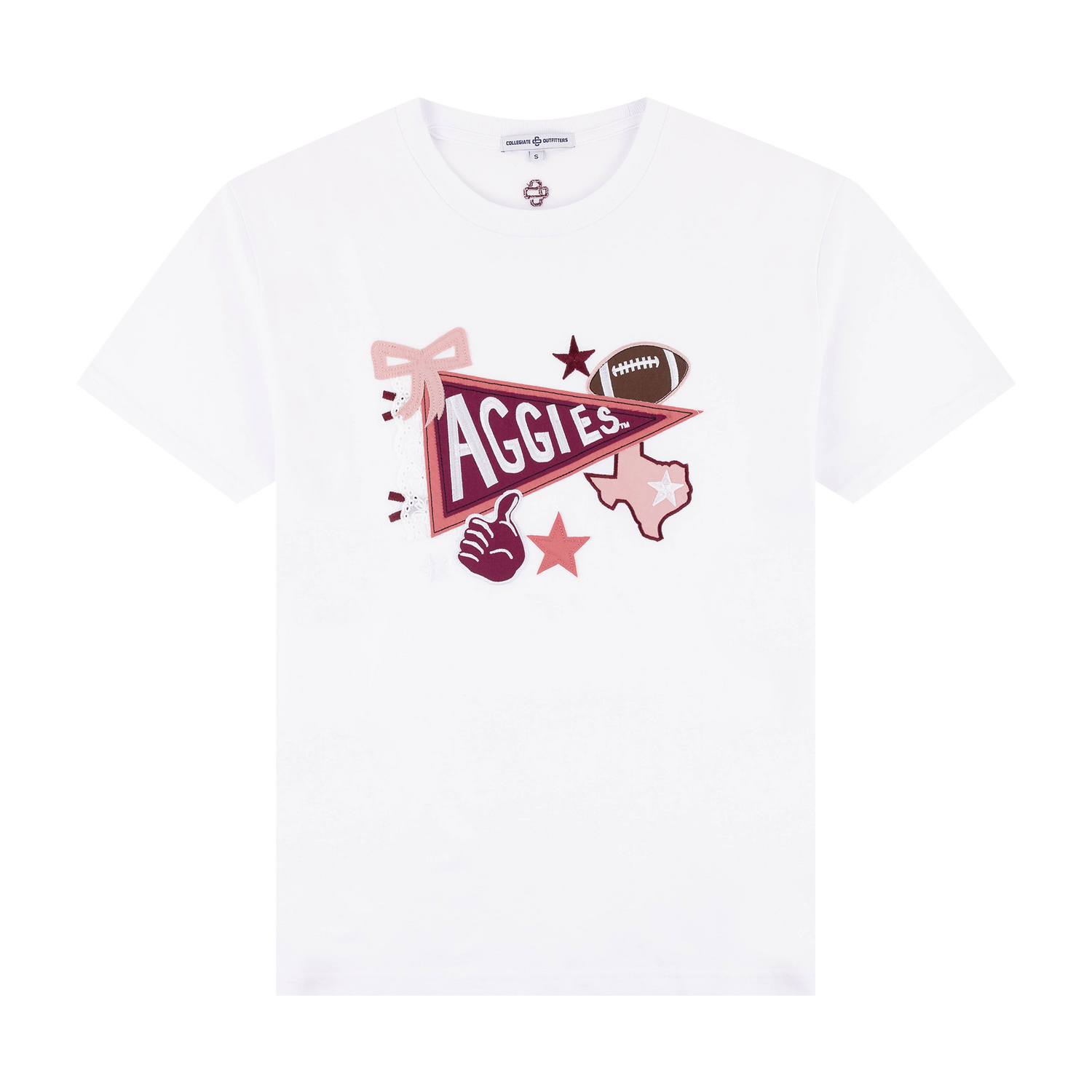 White Pennant Aggies Tee