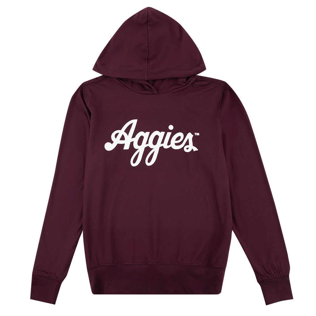 Maroon Script Aggies Hoodie