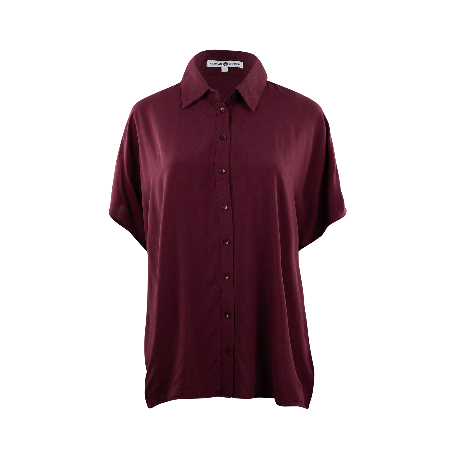 Maroon Short Sleeve Button Down
