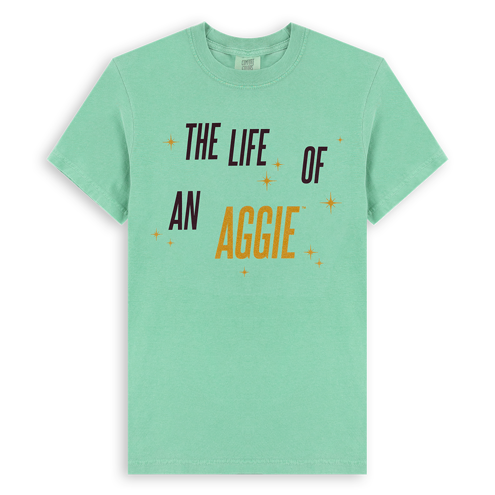 Mint Green Colored Life of an Aggie T-Shirt