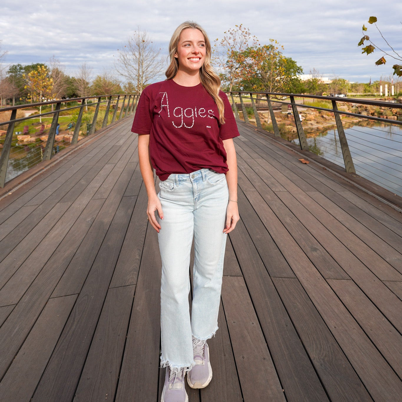 Maroon Aggies Scripture T-Shirt