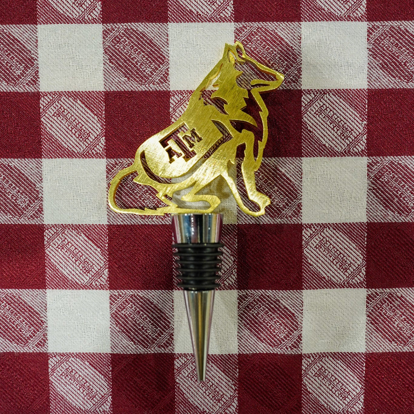 Texas A&M Reveille Wine Stopper