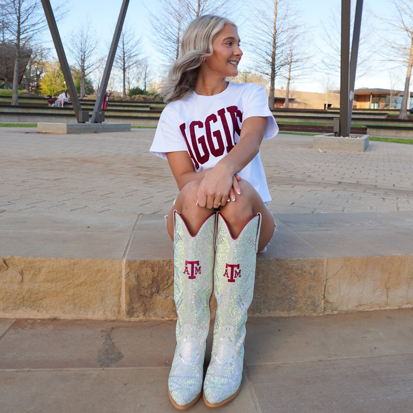 Texas A&M Vaccari Rhinestone Women's Boots