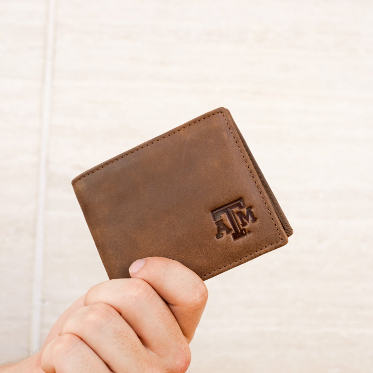 Texas A&M Zulu Leather Bifold Wallet