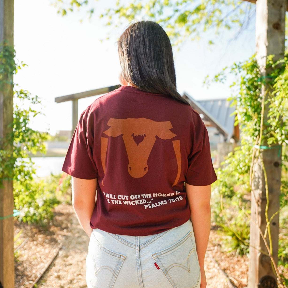 Saw 'Em Off Verse Adult Maroon T-Shirt