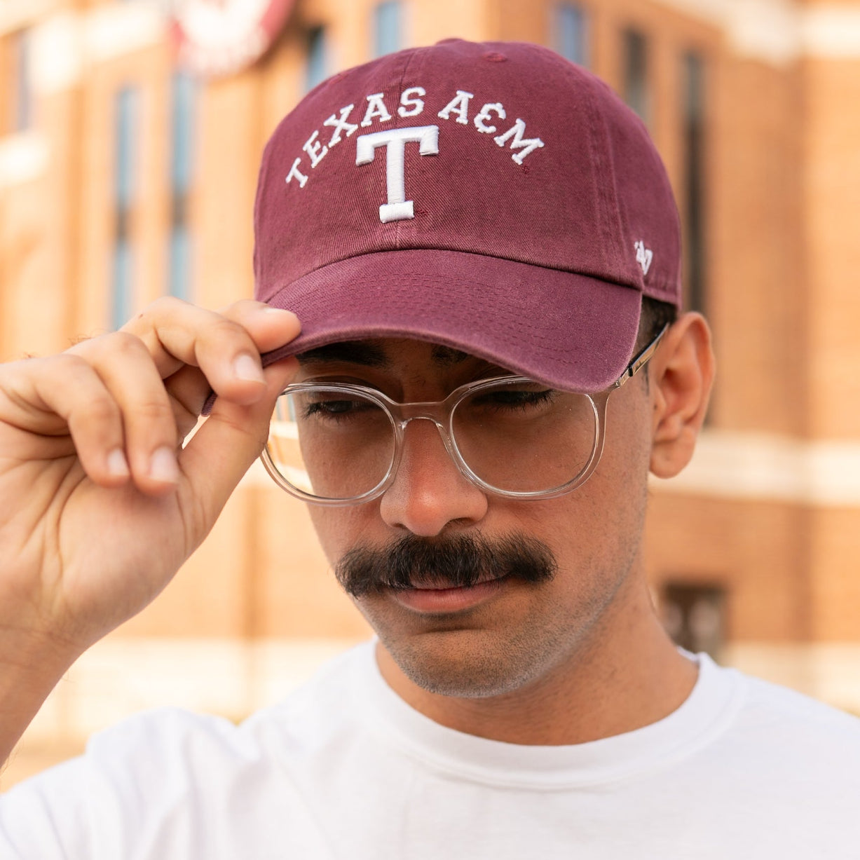 Texas A&M '47 Brand Classic Arch Block T Clean Up Cap