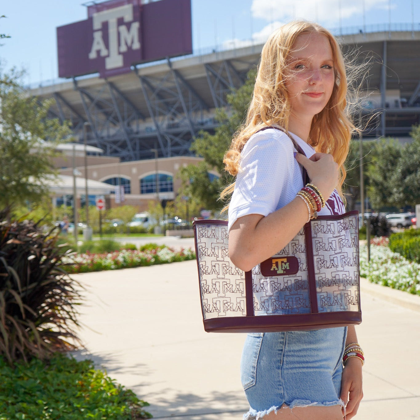 Texas A&M Collegiate Outfitters Clear All Over Print Tote Bag