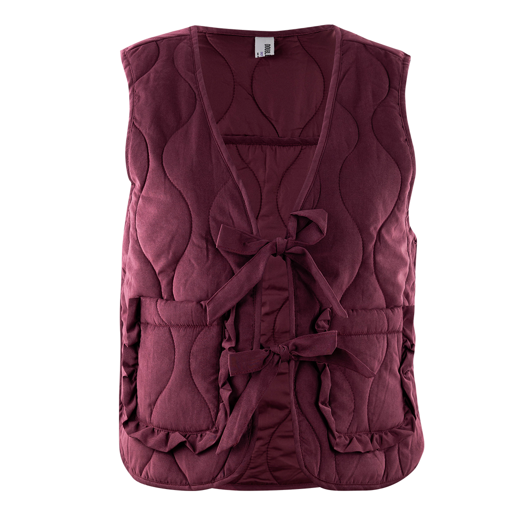 Maroon Vest with Bows