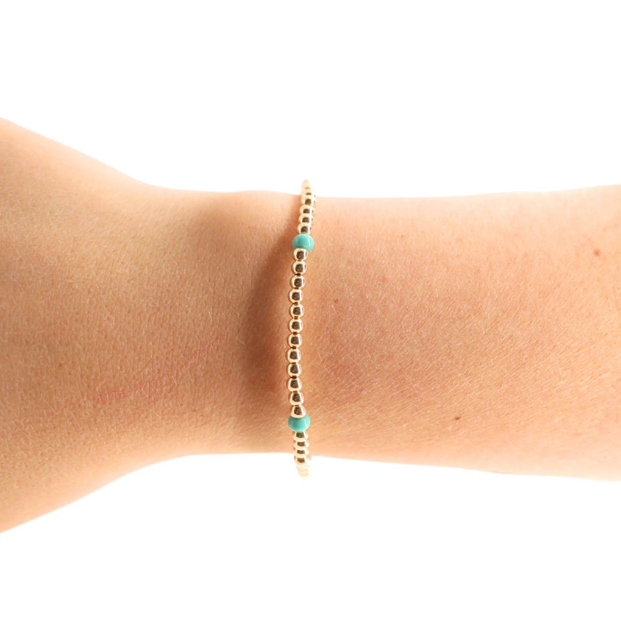 Beaded Blondes Turquoise Poppi Bracelet