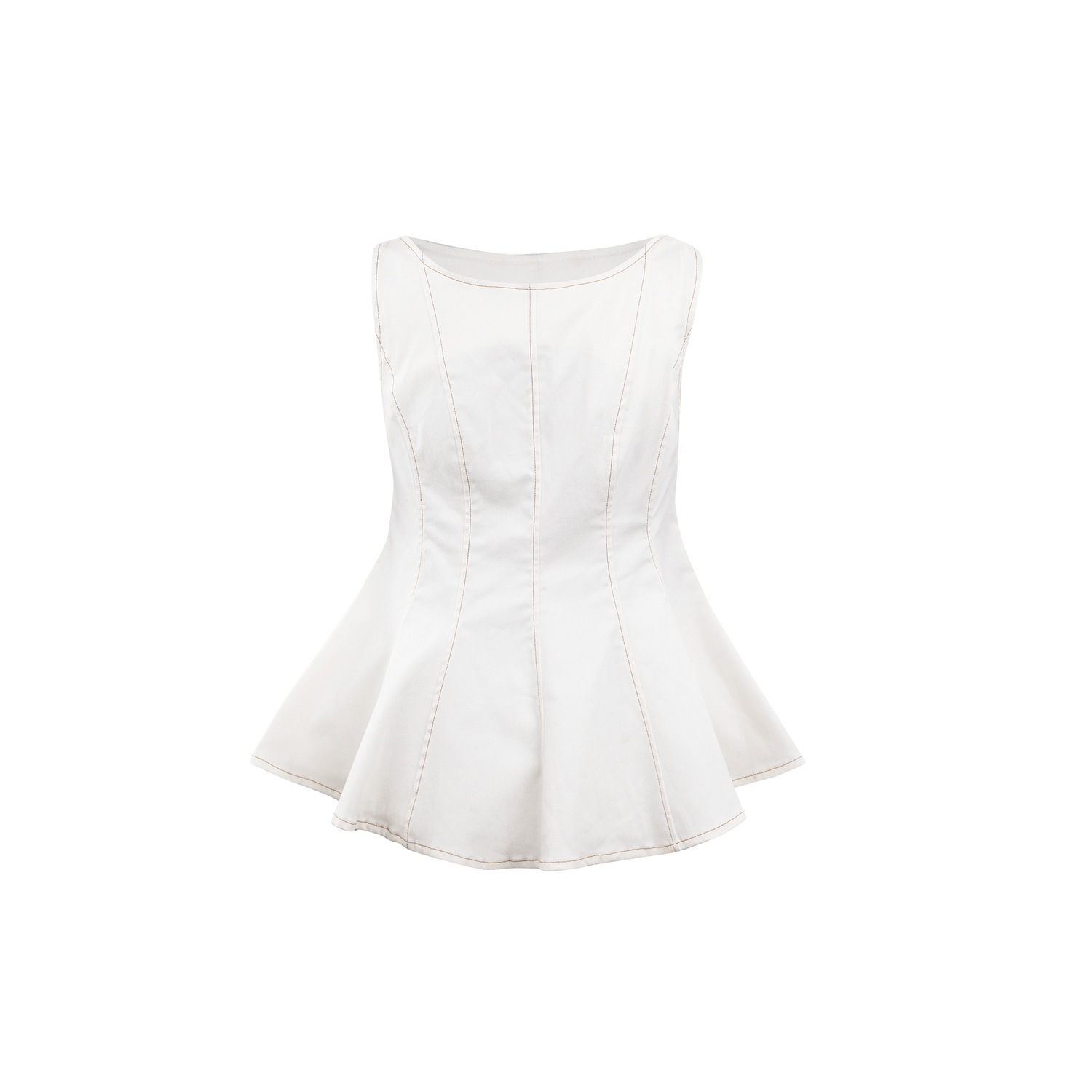 ENTRO Off White Peplum Blouse