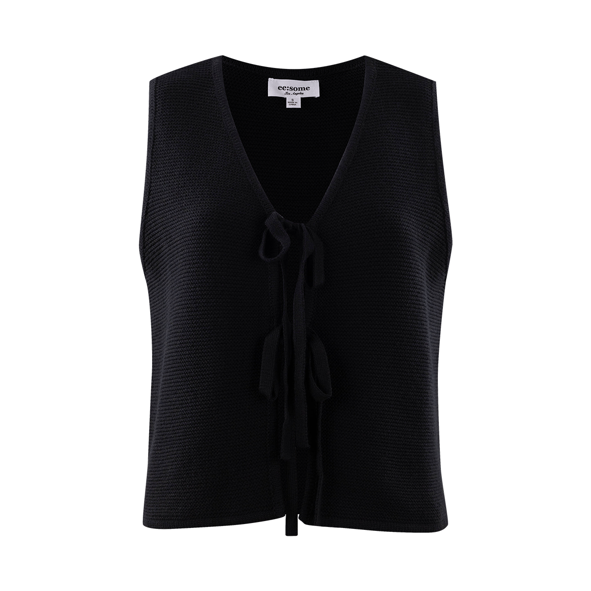 Black Tie Up Sweater