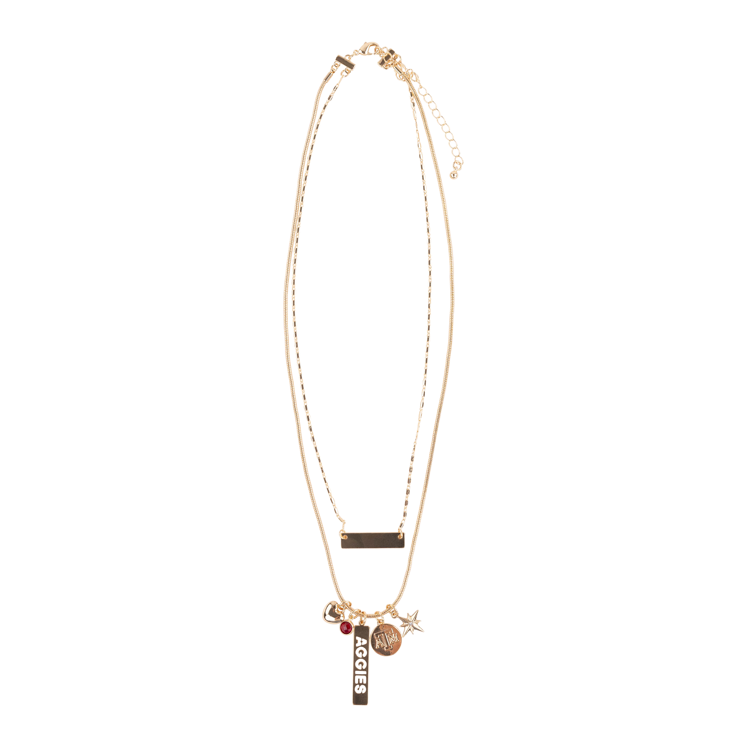 Gold Layered Charm Necklace