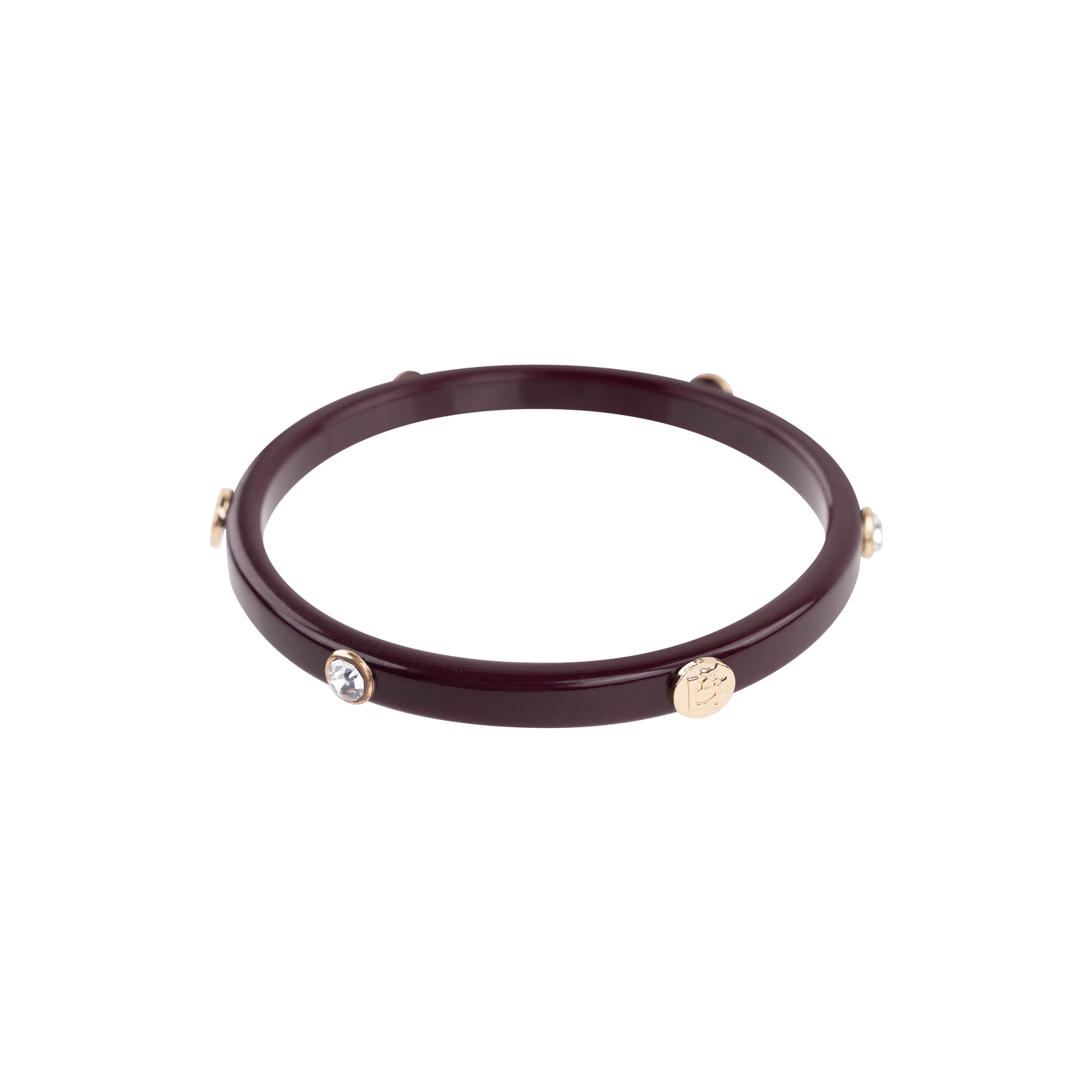 Maroon Bracelet with Rhinestones