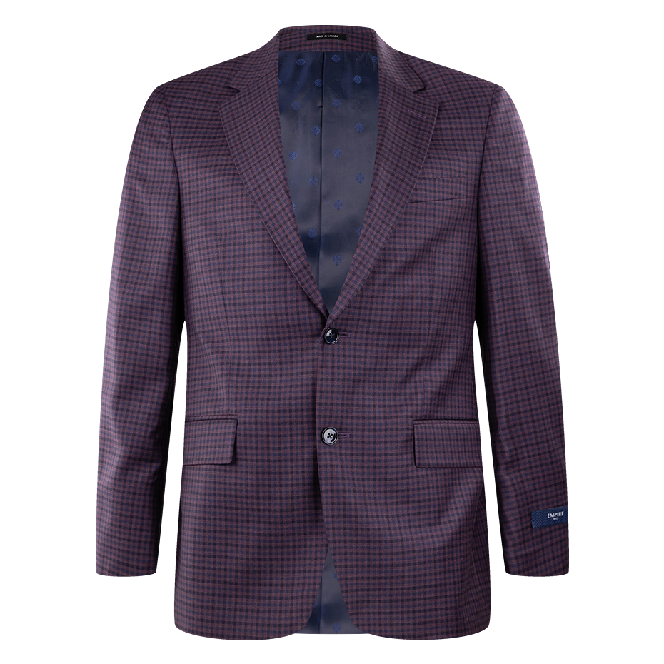 Empire Clothing Plaid Wool Sports Coat in Maroon