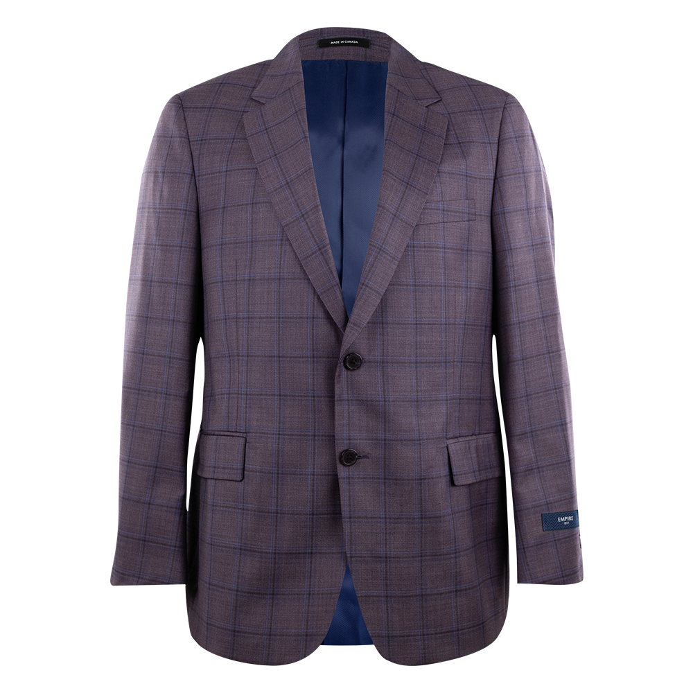Plaid Maroon and Navy Blazer