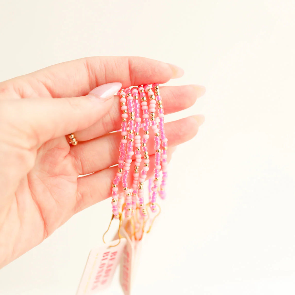 KIDS Pink Sprinkle Beaded Blondes Bracelet