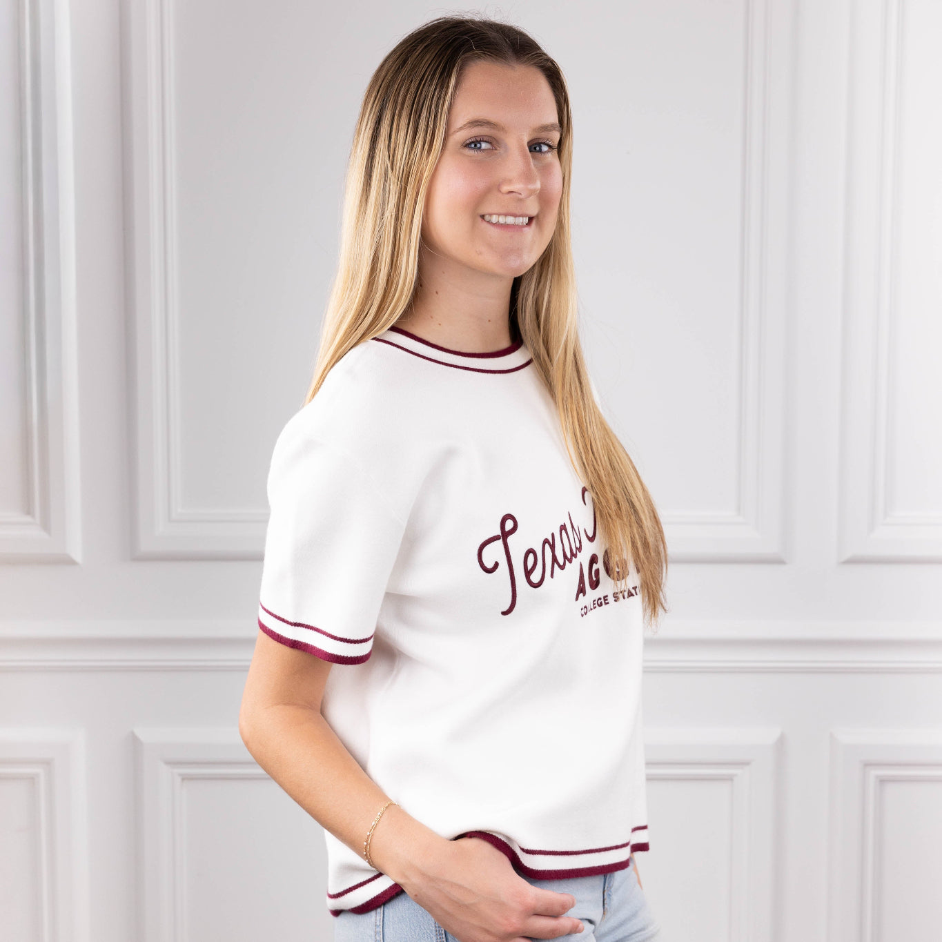 Texas A&M Gameday Social Classic Sweater - White