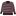 Maroon long-sleeve pullover with a cream horizontal stripe pattern, ribbed mock neck, and ribbed cuffs and hem.