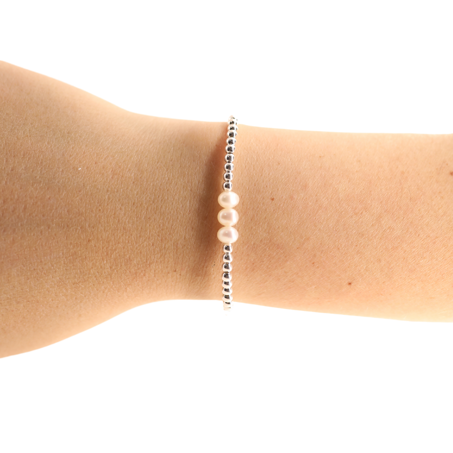 Beaded Blondes Silver Harper Bracelet