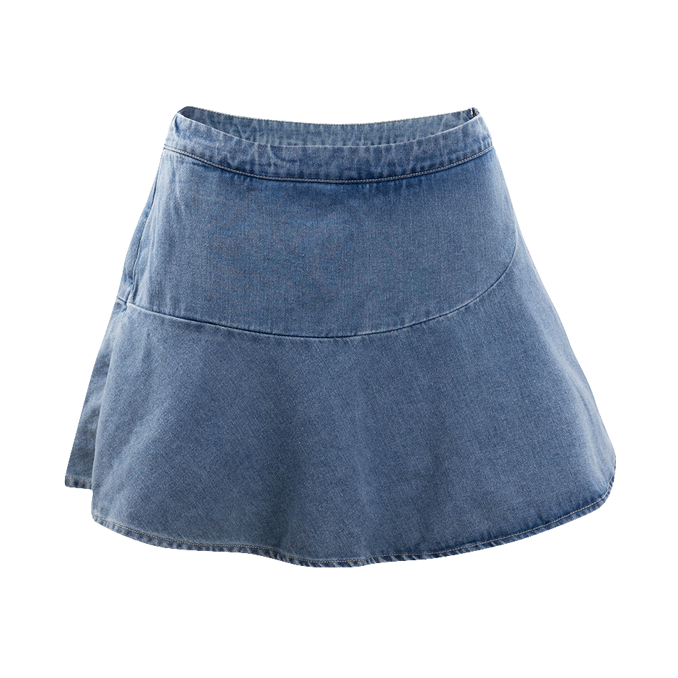 Day + Moon Light Washed Denim Skort