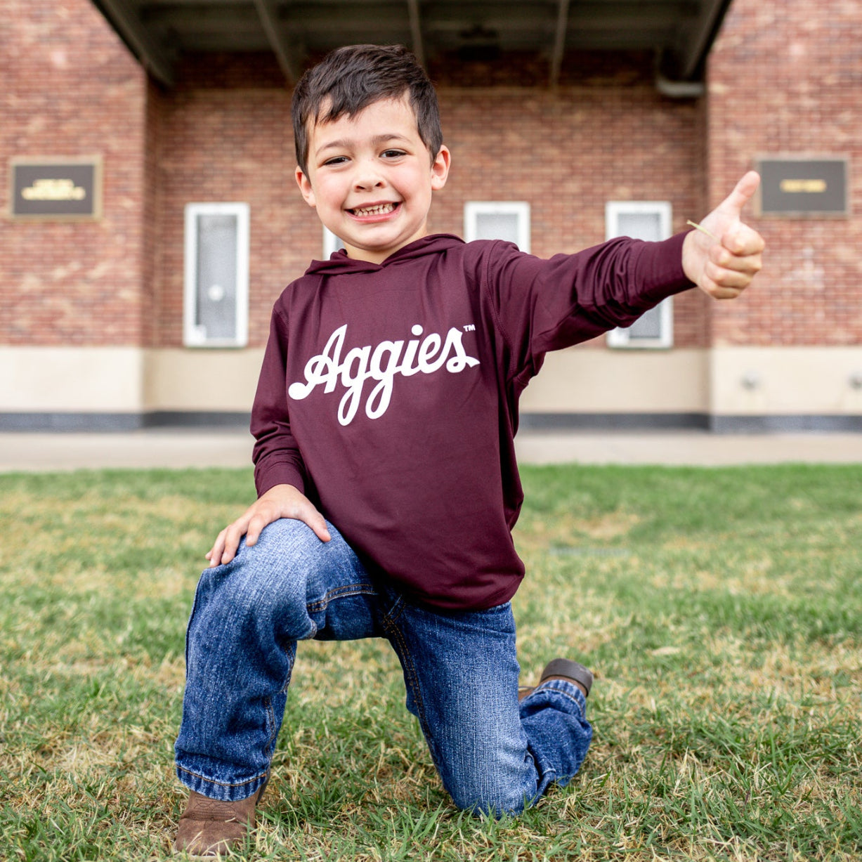 Collegiate Outfitters Script Aggies Youth T-Shirt Hoodie