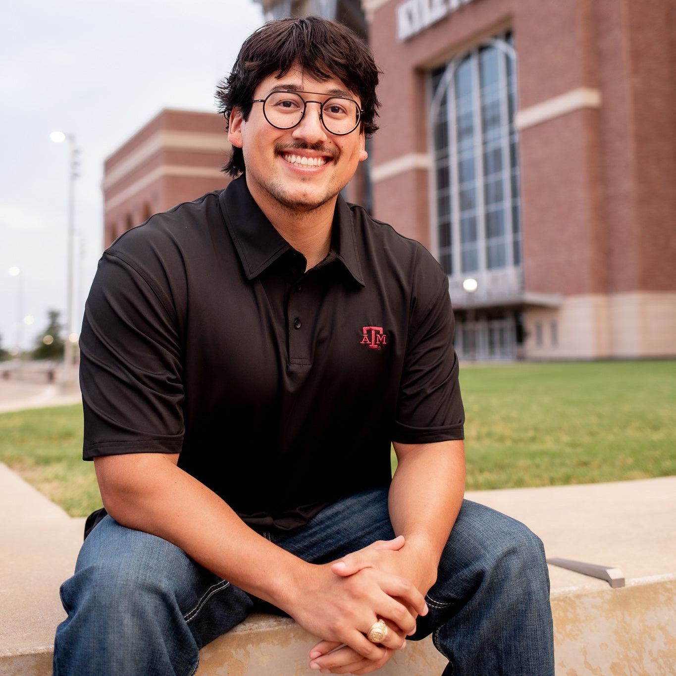 Texas A&M Collegiate Outfitters Black Polo