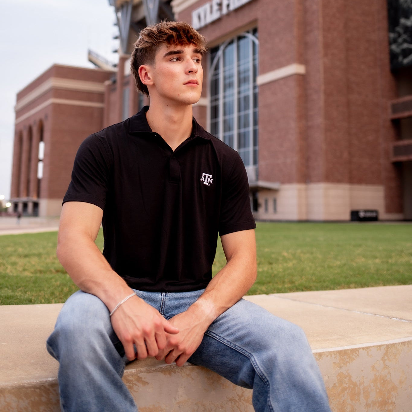 Texas A&M Collegiate Outfitters Solid Polo - Black