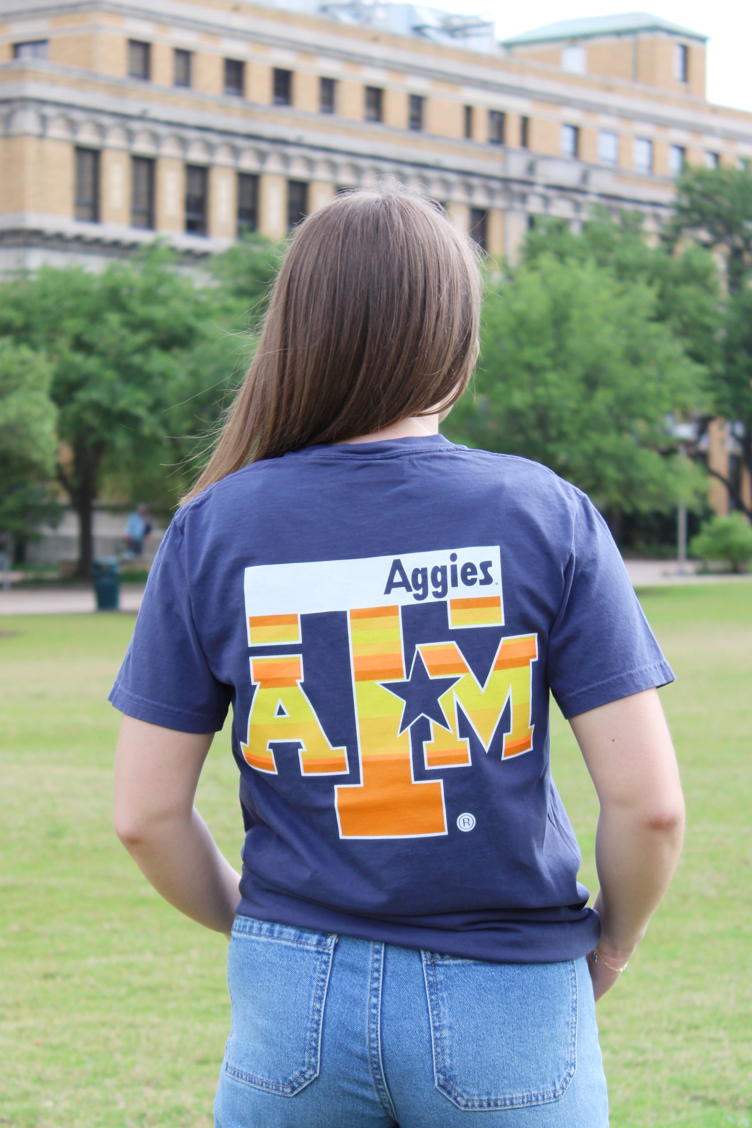 Texas A&M Blue & Orange Star T-Shirt