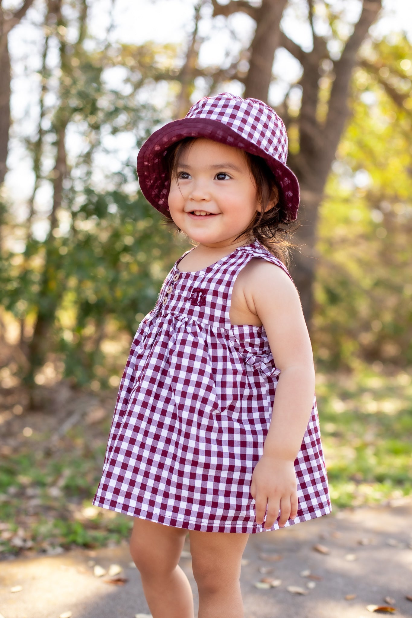 Collegiate Outfitters Infant Girls Plaid Set - Maroon