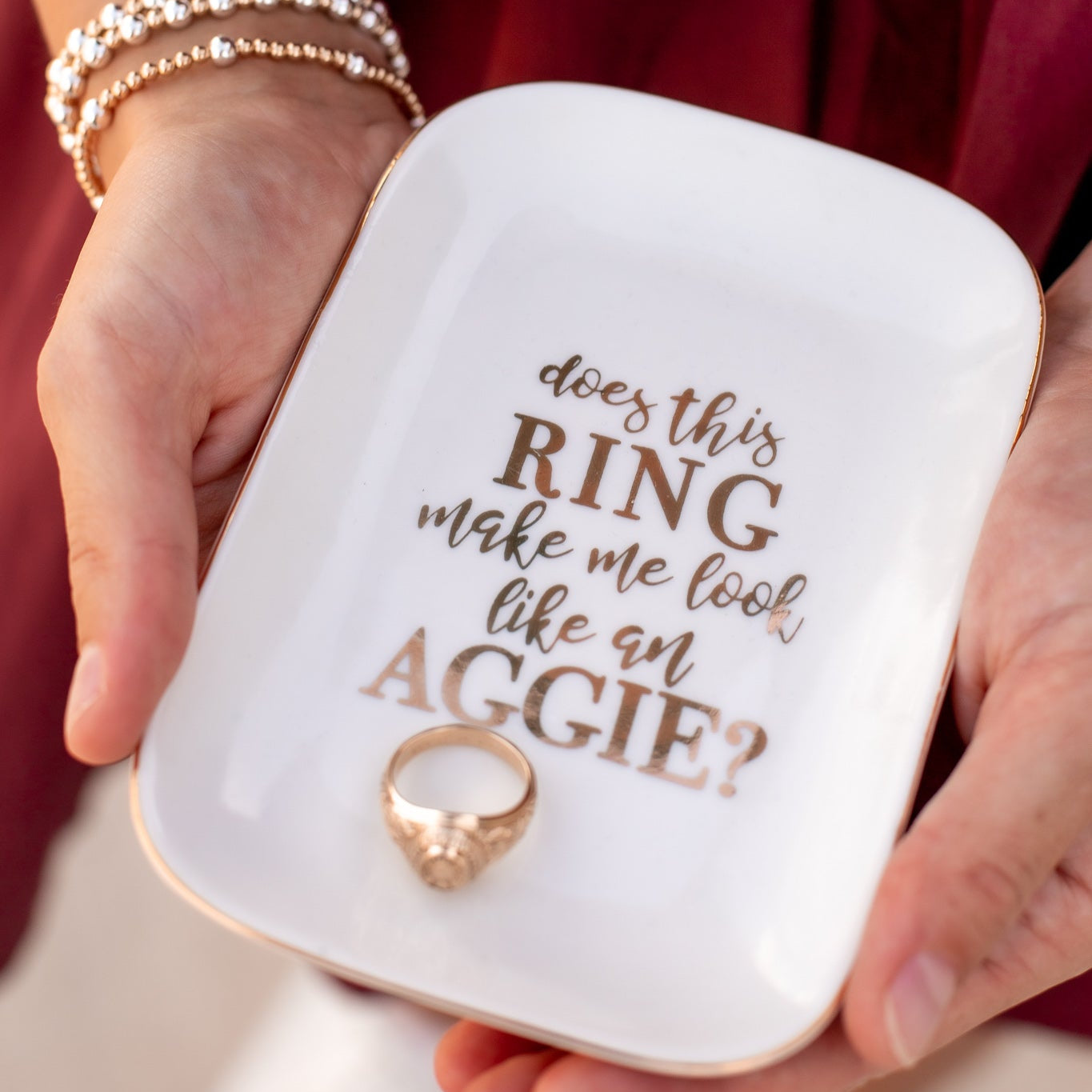 Script Look Like An Aggie Ring Dish