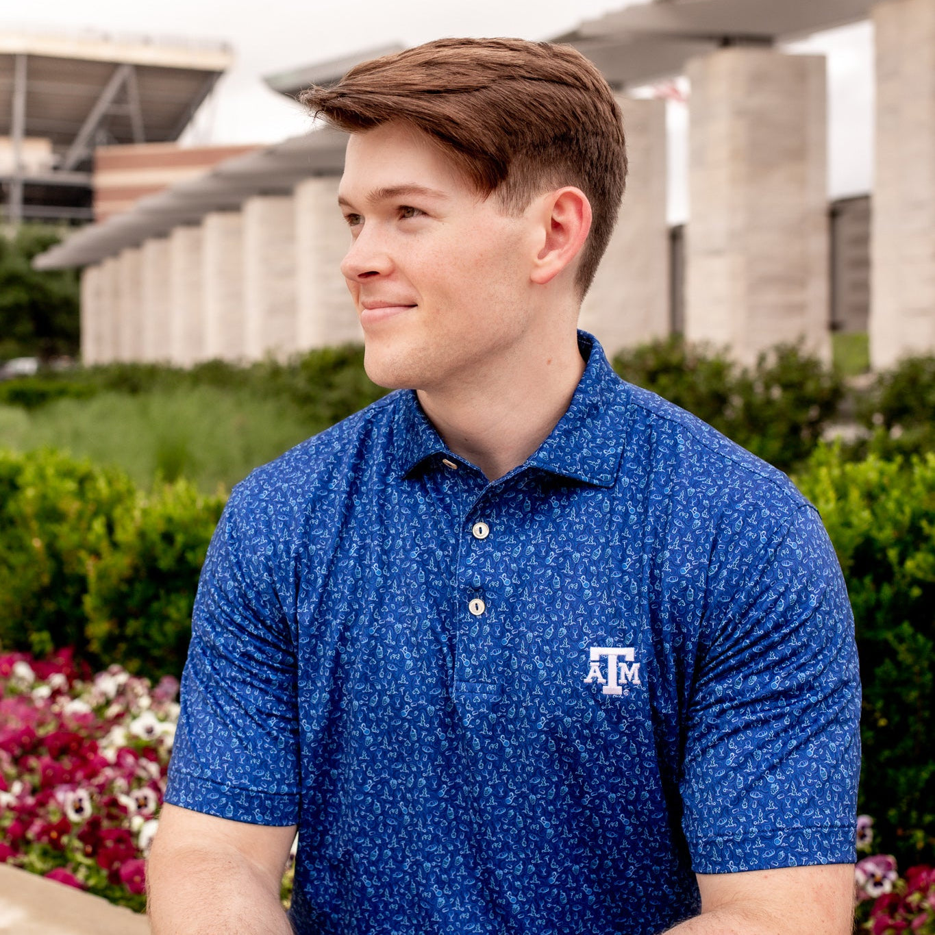 Texas A&M Peter Millar Wine Country Jersey Polo