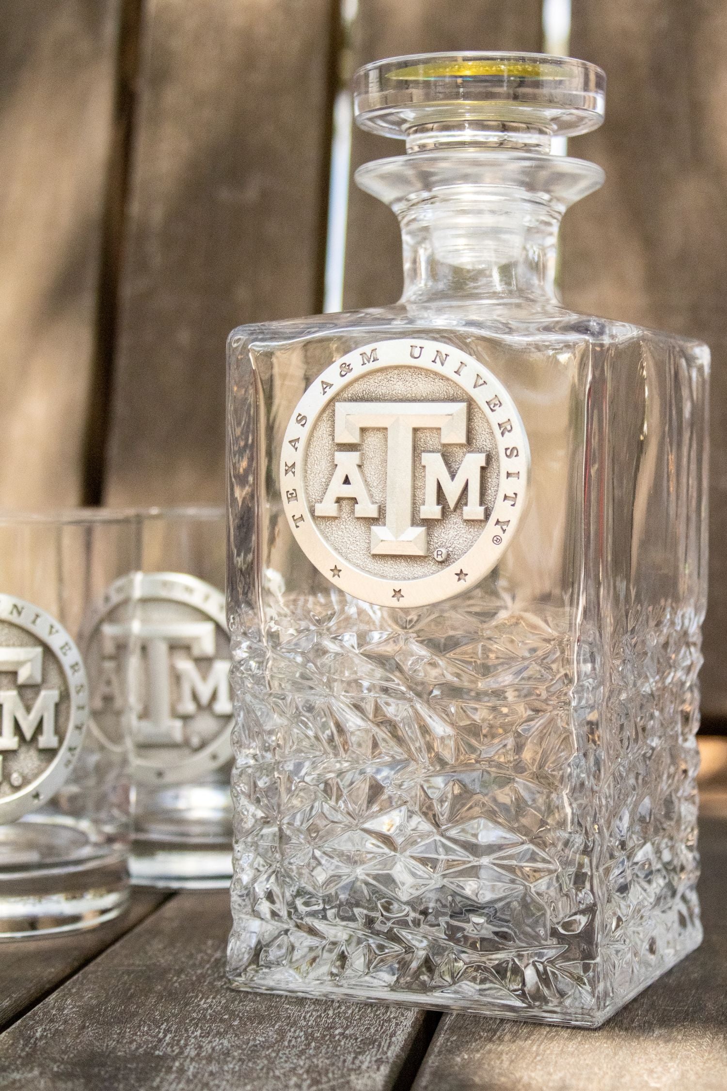 Texas A&M Heritage Square Decanter - Clear