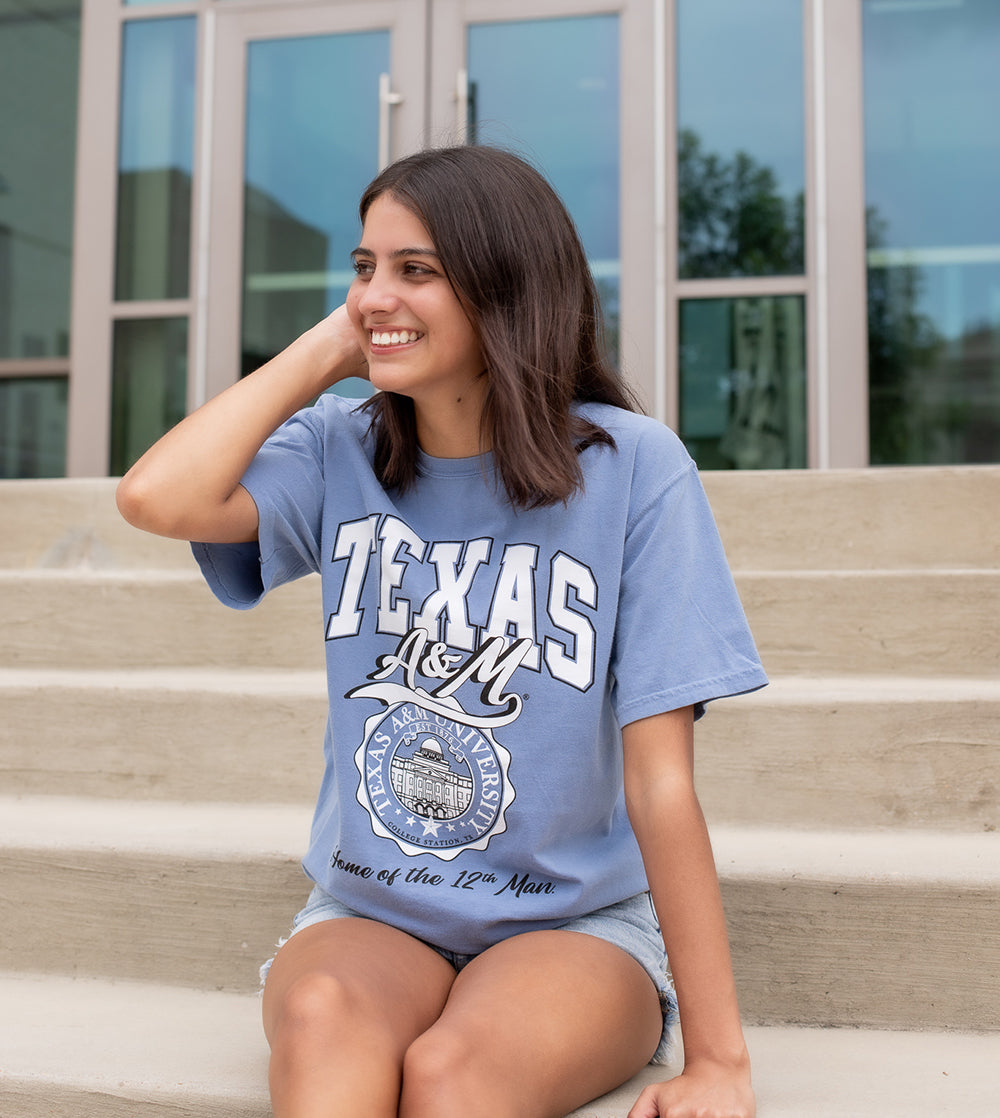 Texas A&M Home of the 12th Man Seal Blue TShirt