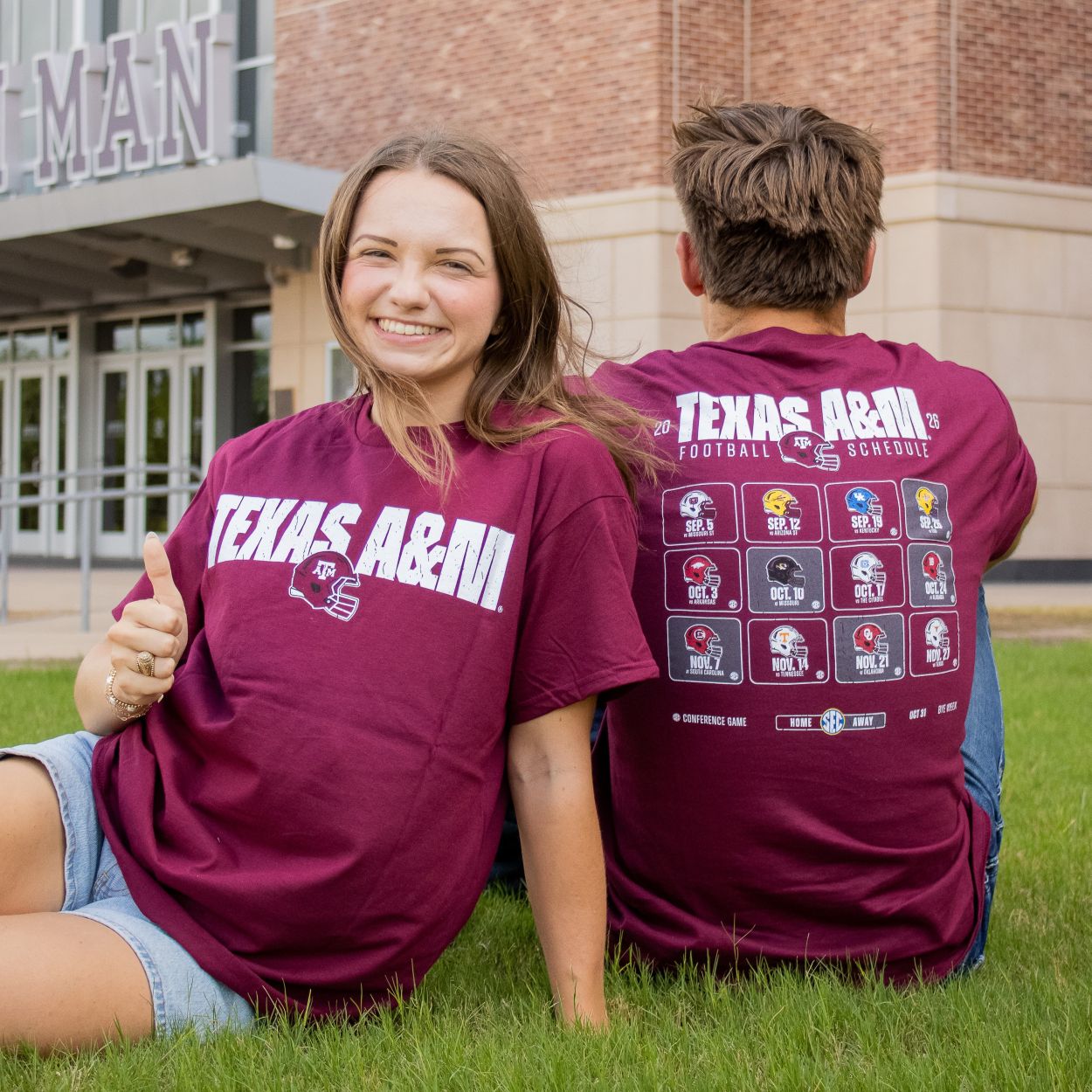 2026 Texas A&M Football Schedule Tee - Maroon