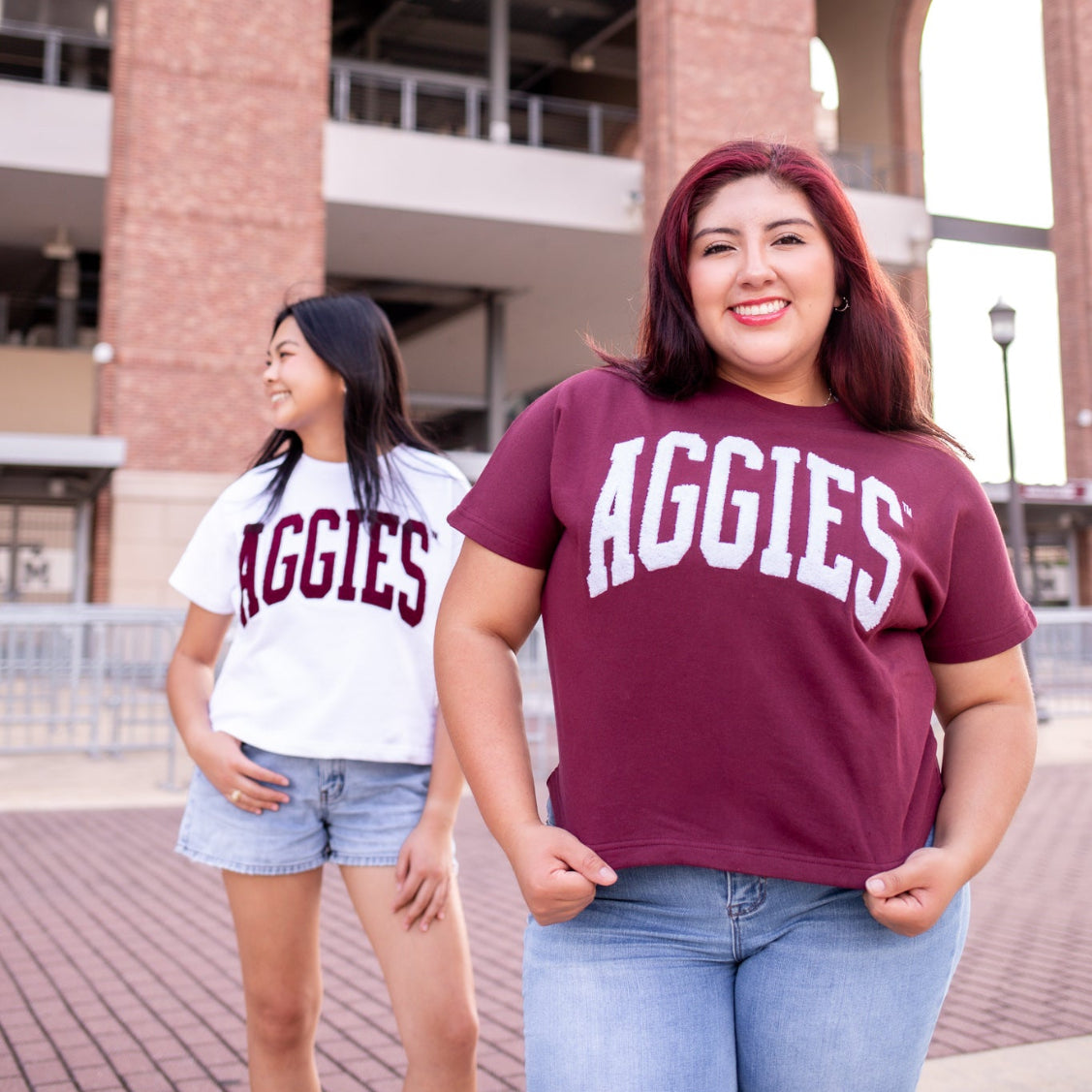 Aggies Collegiate Outfitters Chenille Maroon T-Shirt