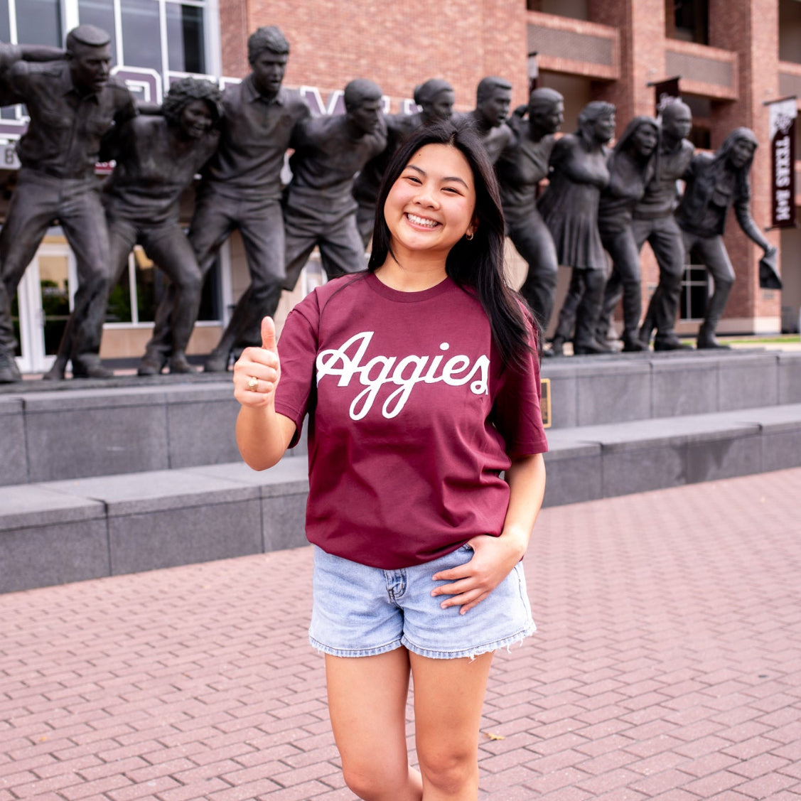 Script Aggies Collegiate Outfitters Cotton Tee