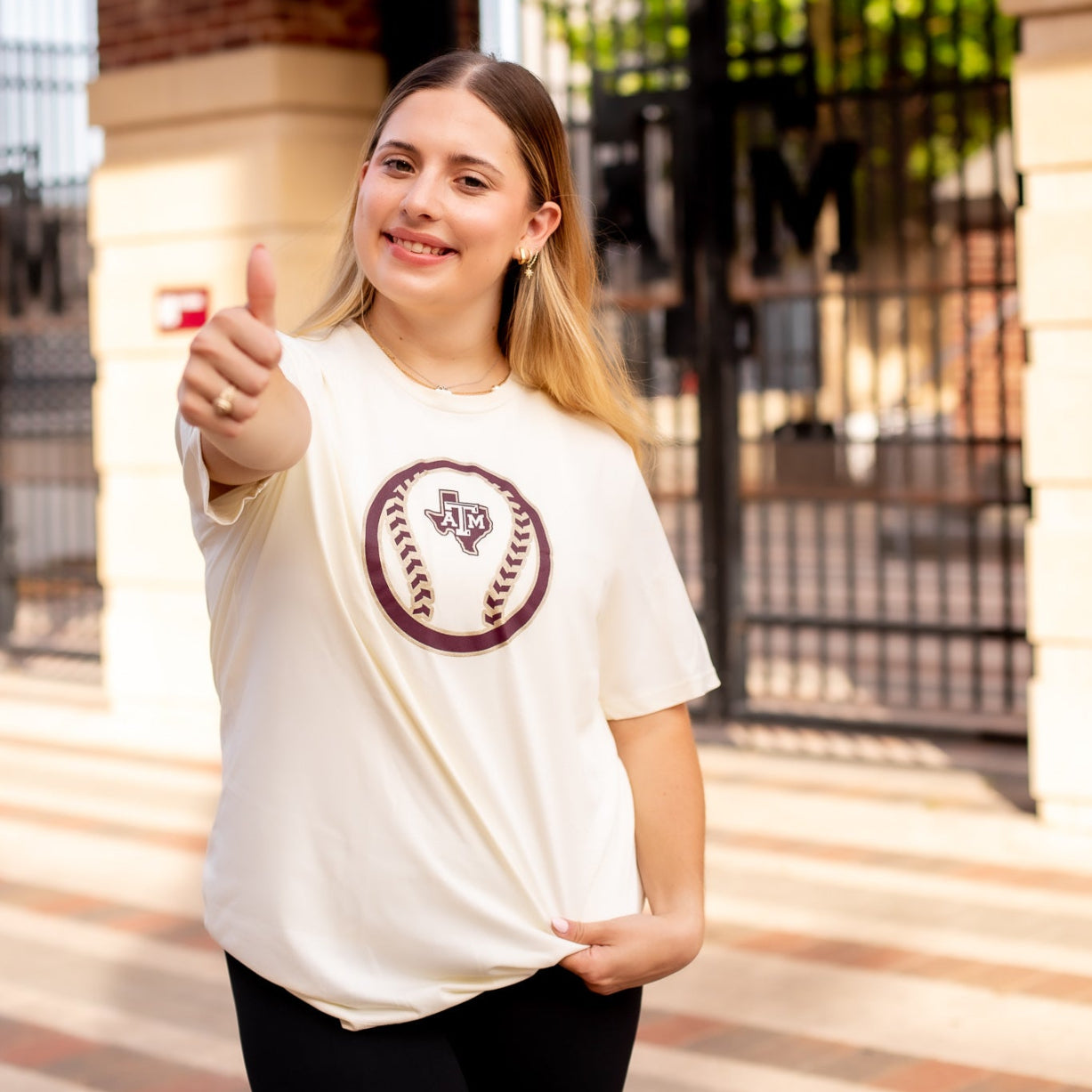 Texas A&M Adidas The Gold Standard SS Pregame Baseball Tee