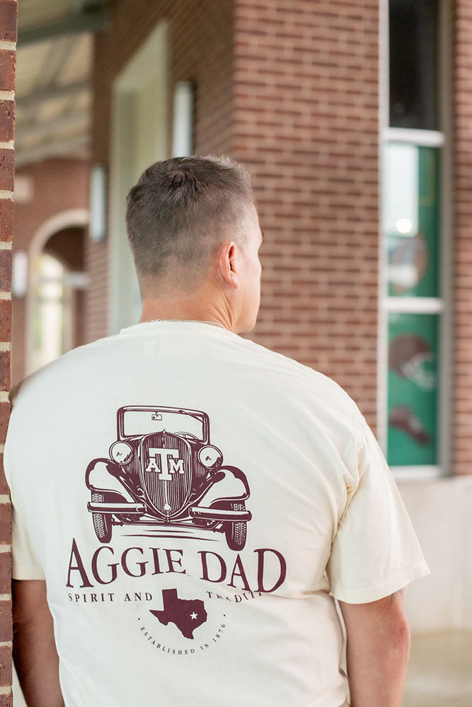 Texas A&M Aggie Dad Vintage Car T-Shirt