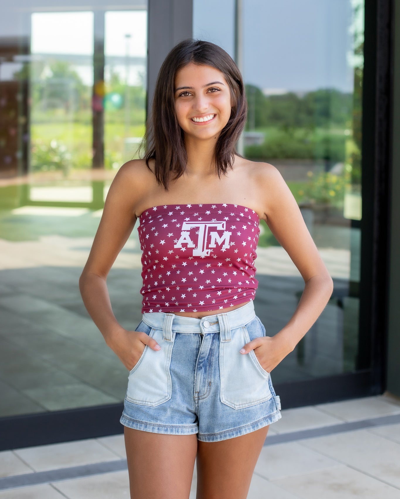 Texas A&M Star Print Tube Top