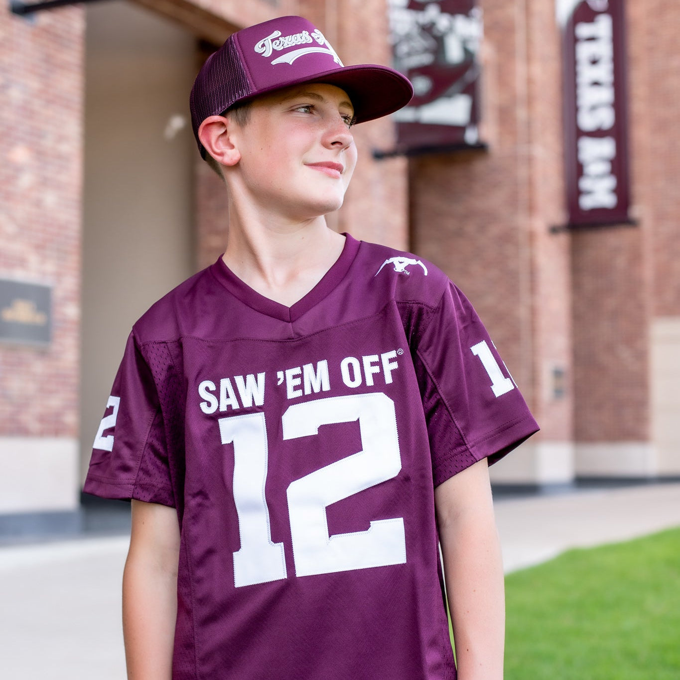 Saw 'Em Off Youth Football Jersey