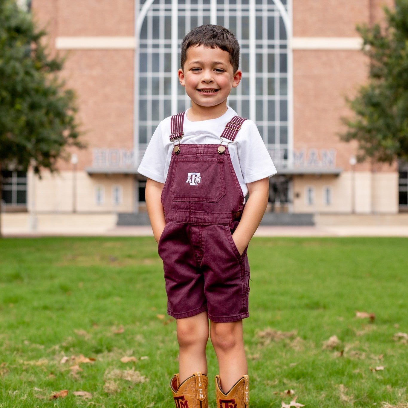 Texas A&M Collegiate Outfitters Toddler Overalls - Maroon