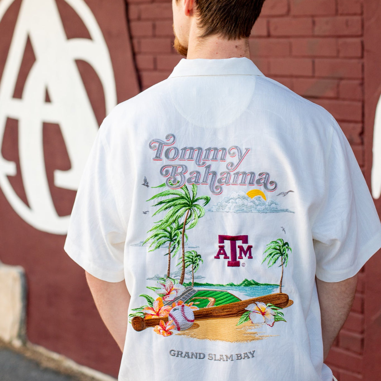 Texas A&M Tommy Bahama Grand Slam Bay Button Down