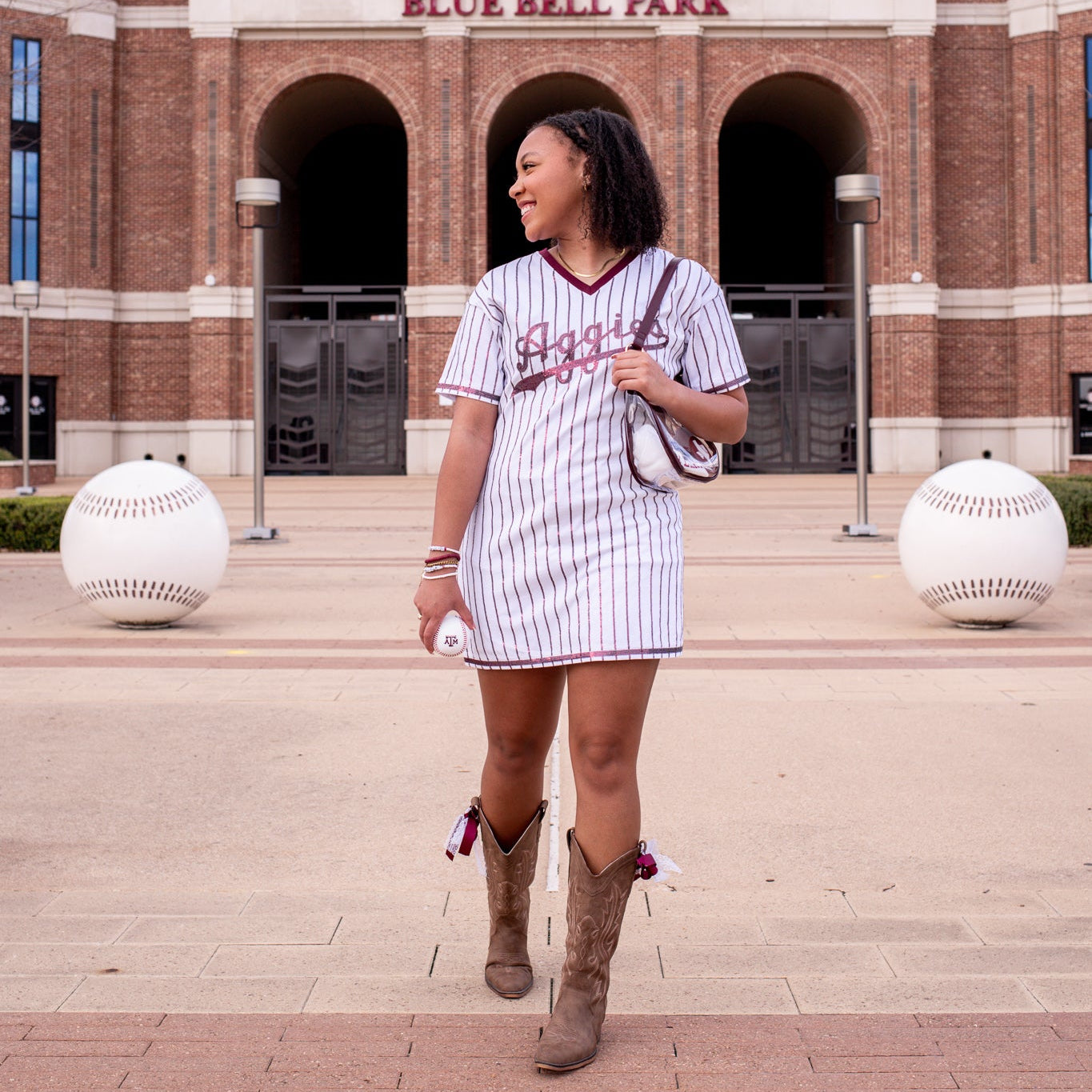 Aggies Stewart Simmons Shortstop Sequin T-Shirt Dress