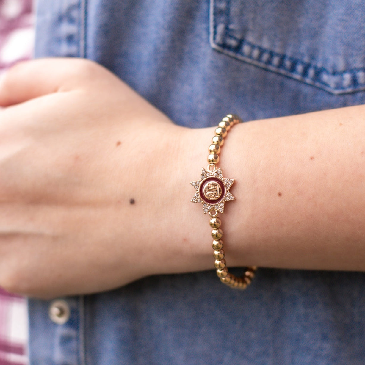 Texas A&M Rhinestone Star Bracelet
