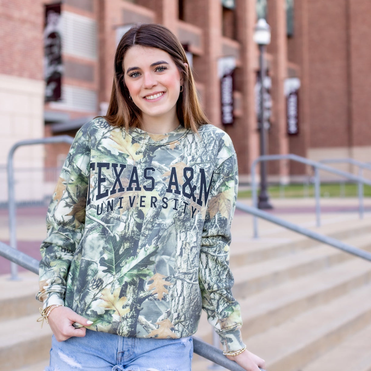 Texas A&M University Camo Crewneck