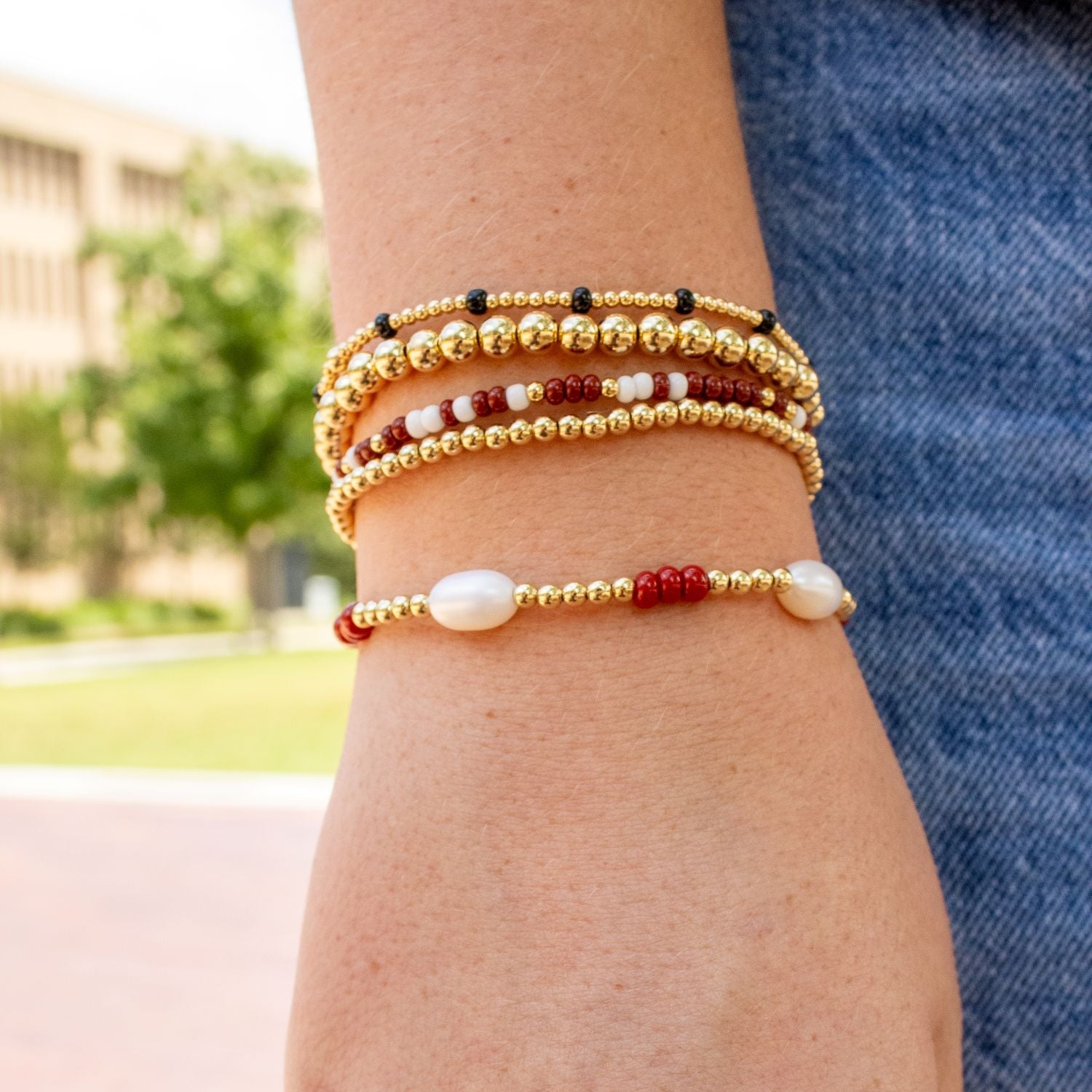 Game Day Pearl Poppi Bracelet