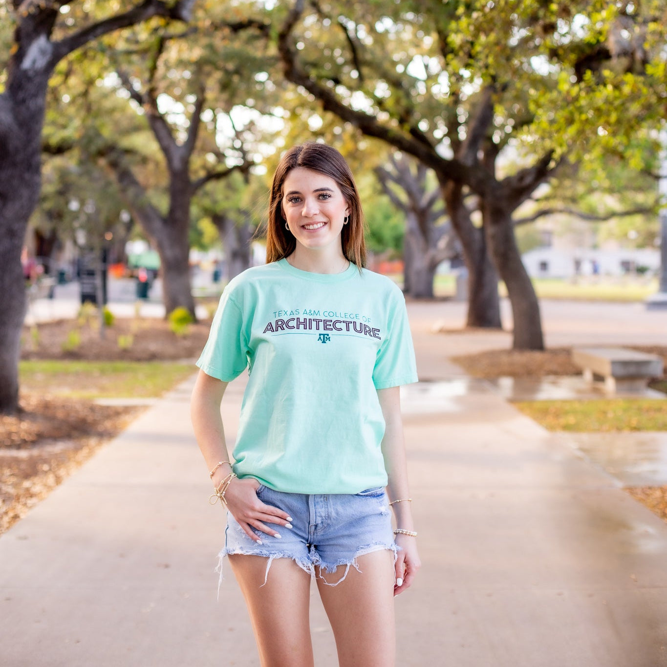 Texas A&M Architecture T-Shirt - Green