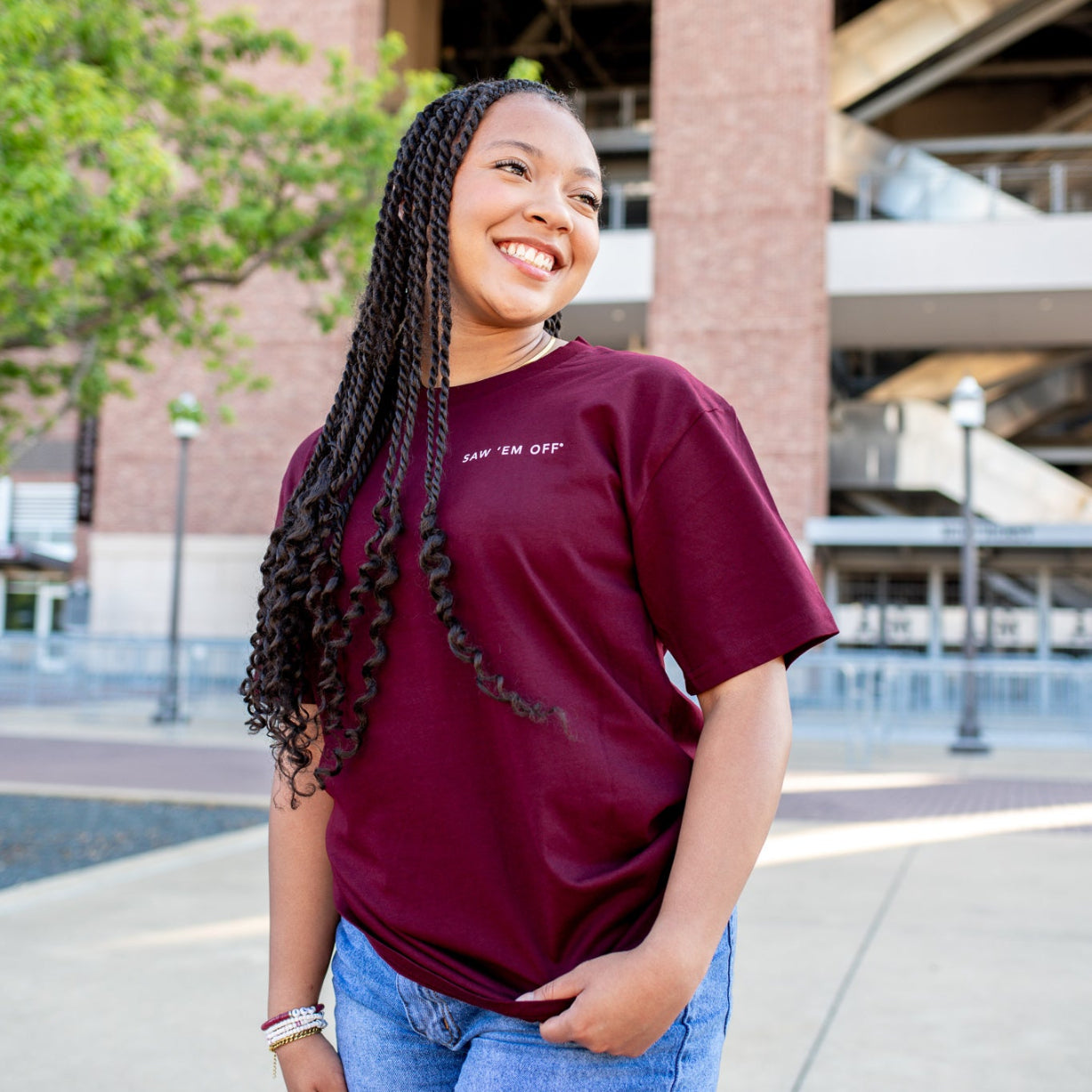 Saw 'Em Off Forever Maroon T-Shirt